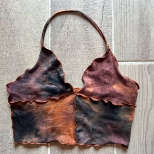 SHEIN spaghetti crop top, multi colored size small.